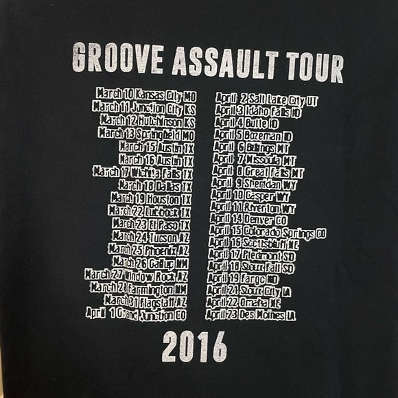 Gildan b&w Ektomorf ‘Groove Assault Tour 2016’ graphic band tee unisex sz L - Picture 7 of 7